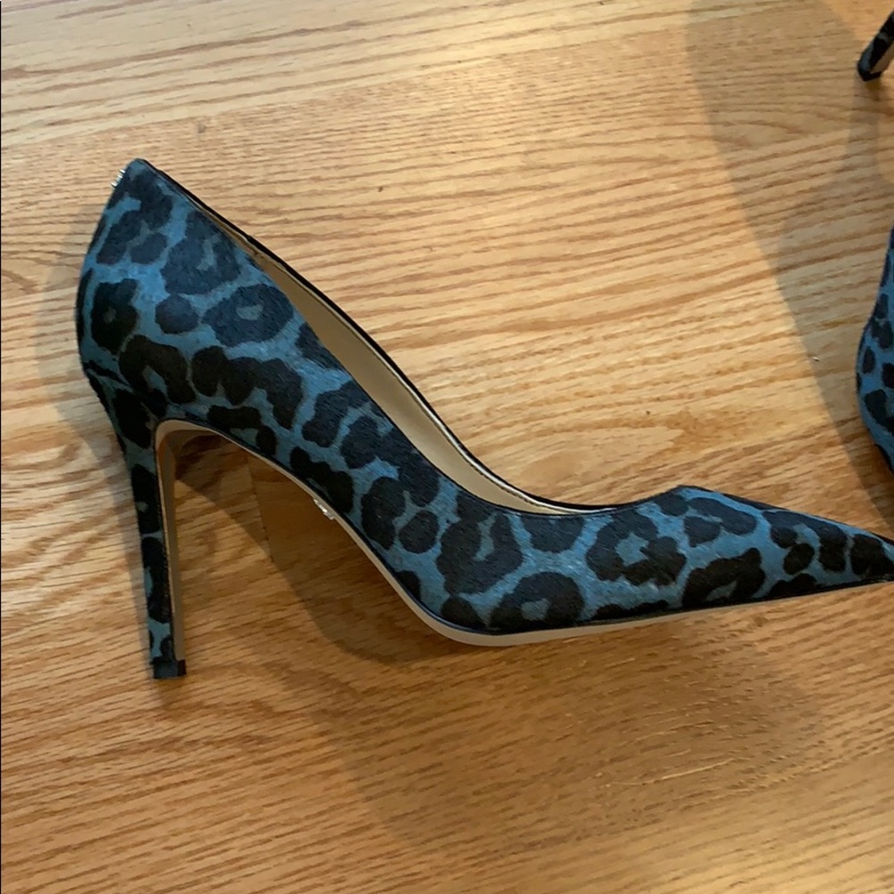 Sam Edelman Hazel blue leopard cheetah heels